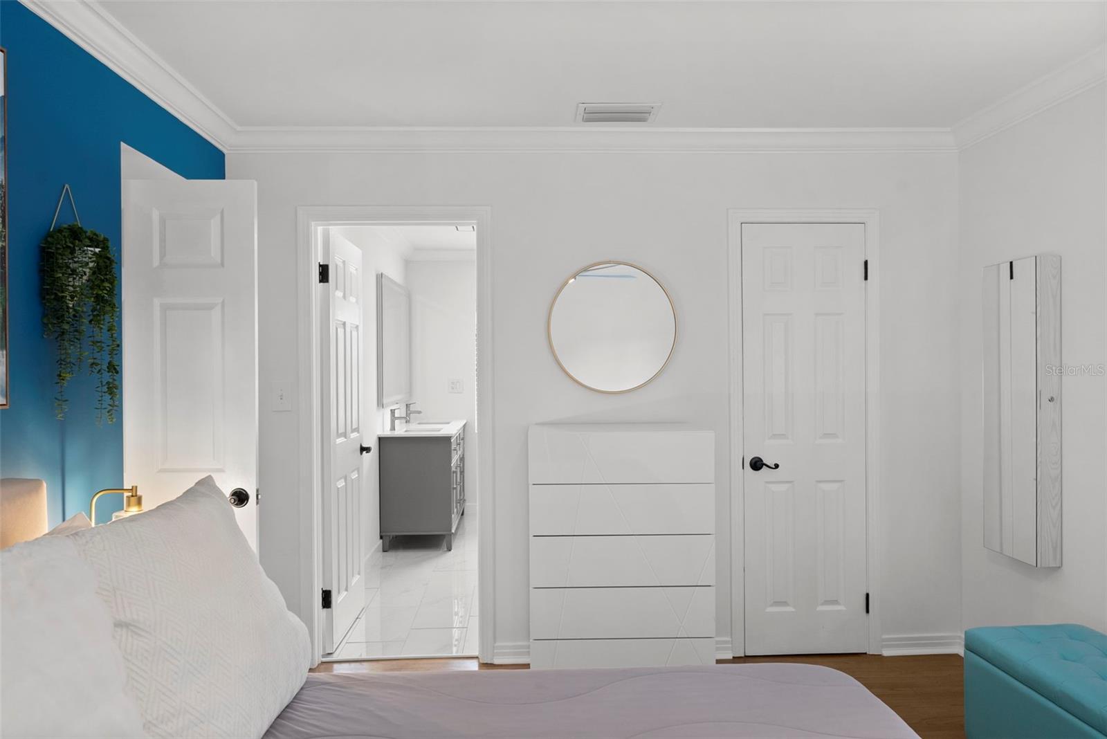 primary bedroom with access to updated en suite bath