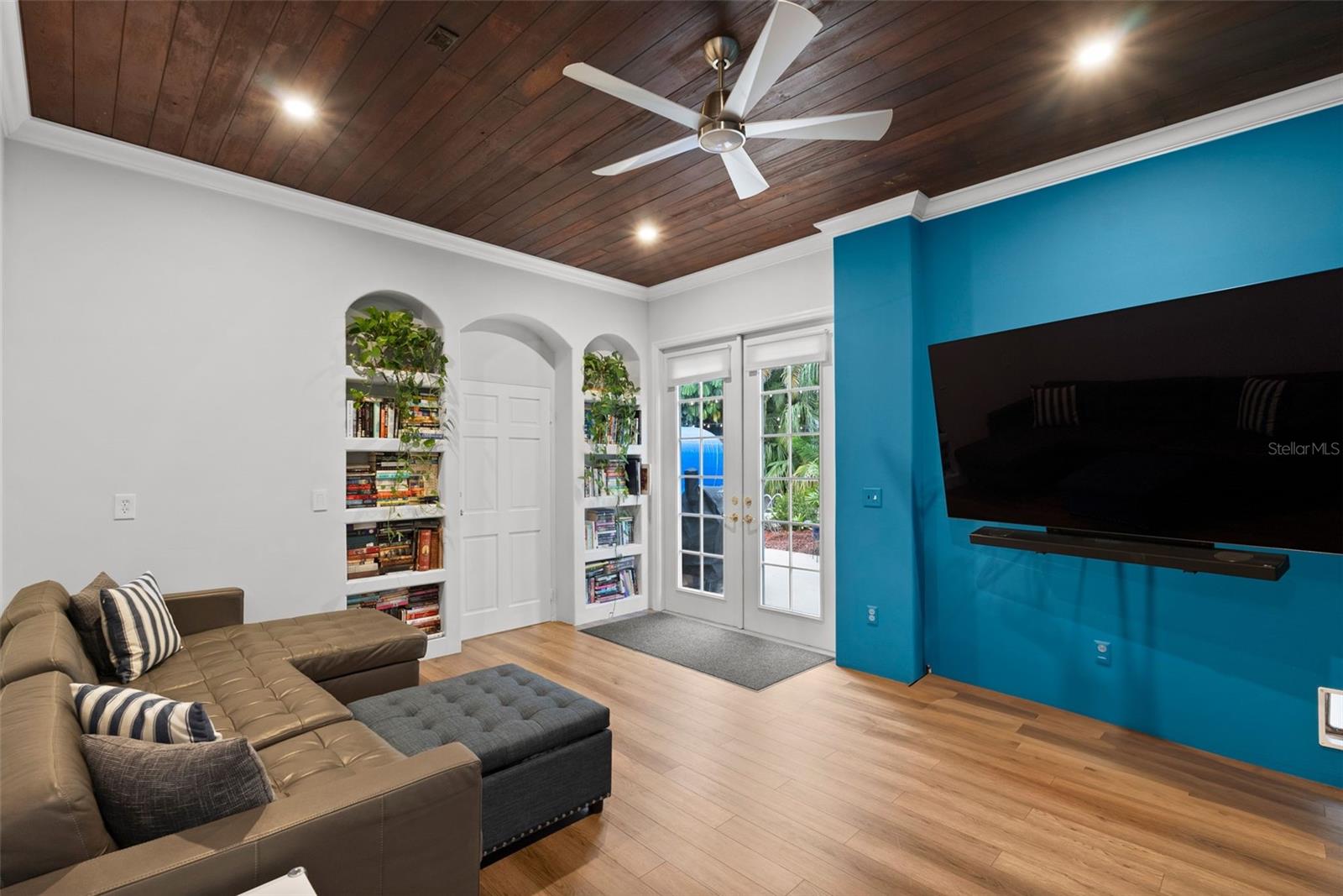 inviting flex space with direct access to the backyard