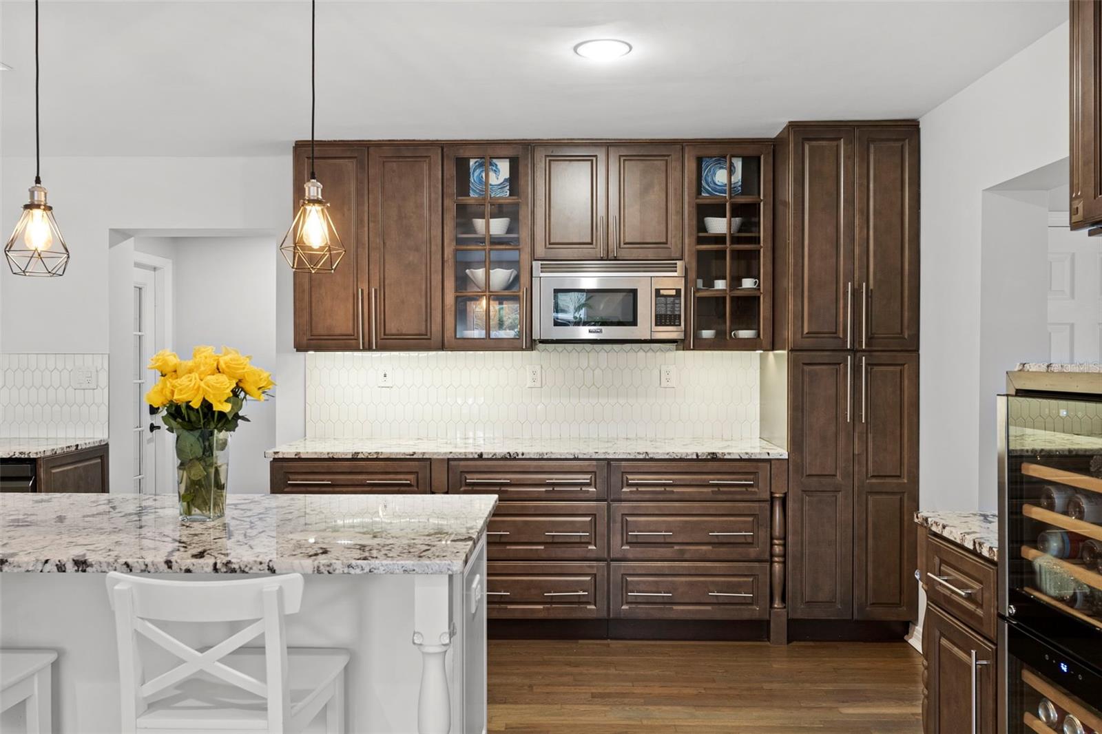 island with seating and more prep space