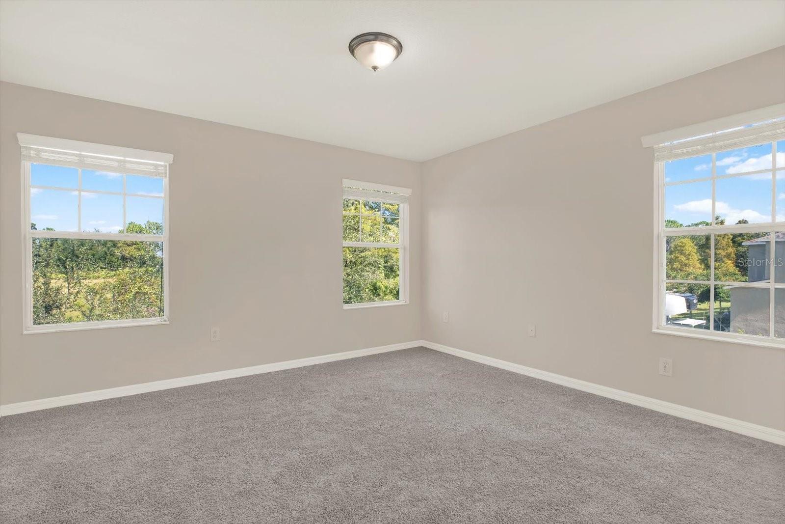 Split floorplan for privacy - Primary bedroom