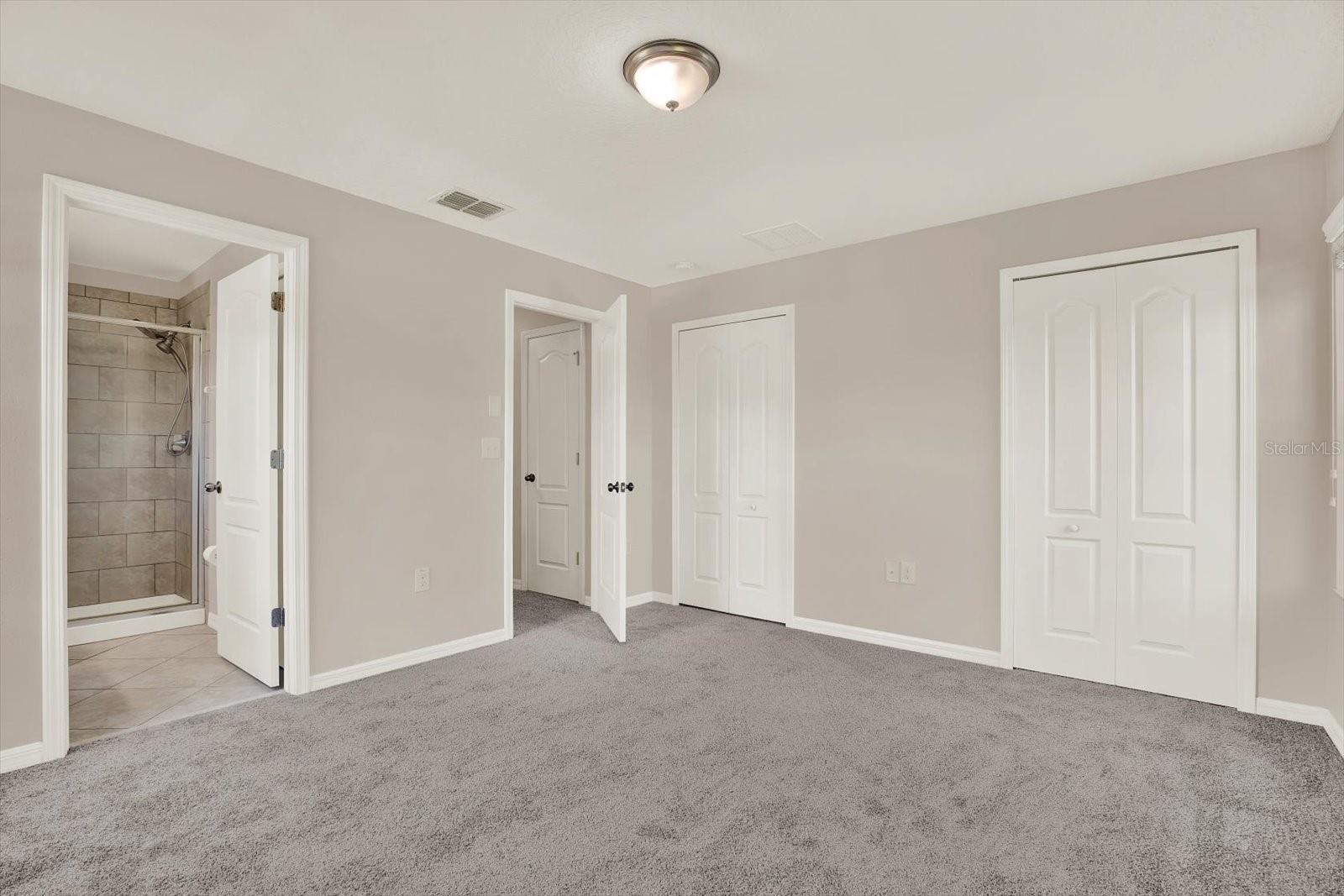 Double walk in closets