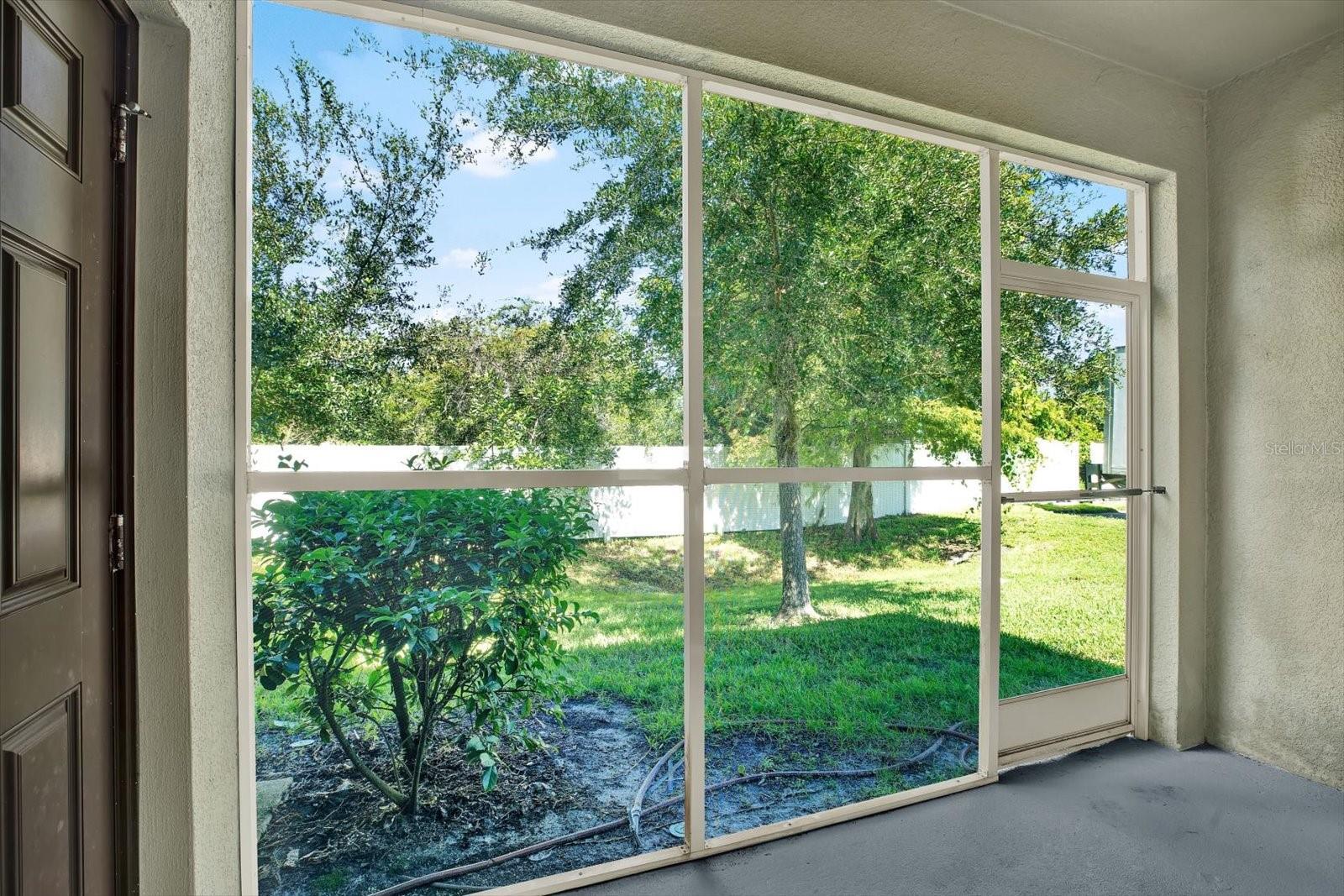 Screened in back lanai