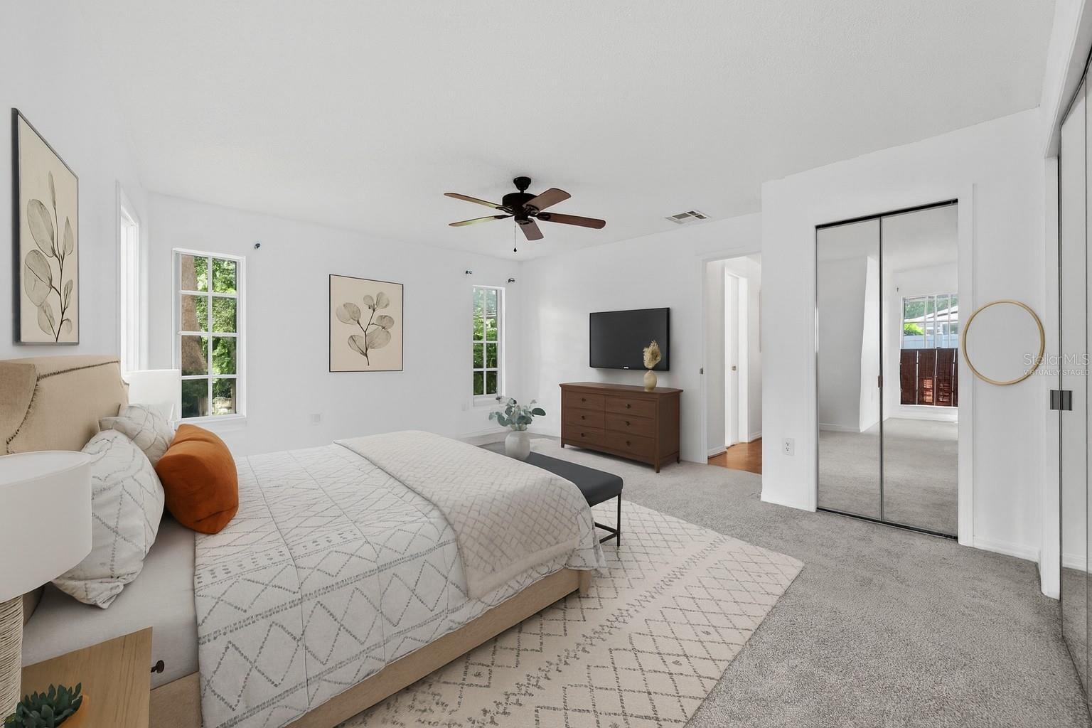 Virtually Staged Master Suite