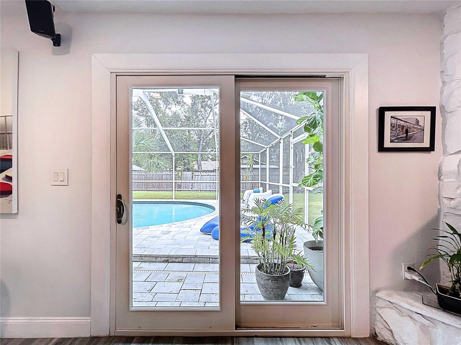 Family room sliding doors