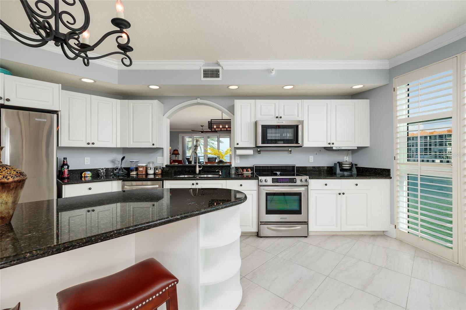 Kitchen dinette area by the Bay windows.