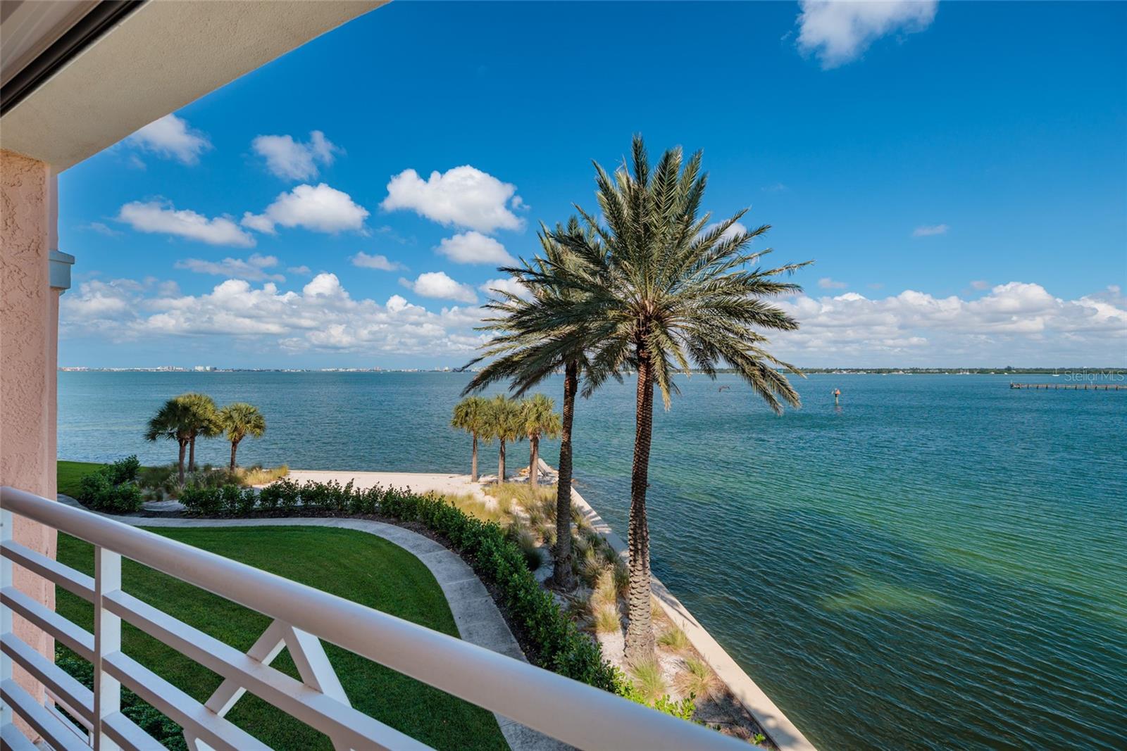 Panoramic view of Boca Ciega Bay from the back balcony.