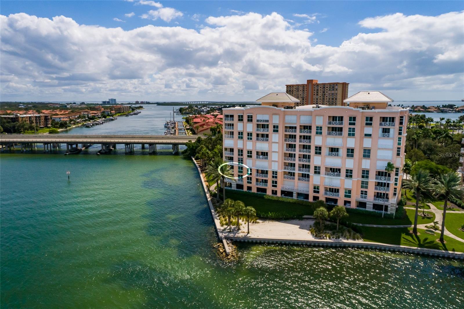 Unit 205 w/panoramic views of Boca Ciega Bay & Intracoastal waterway.