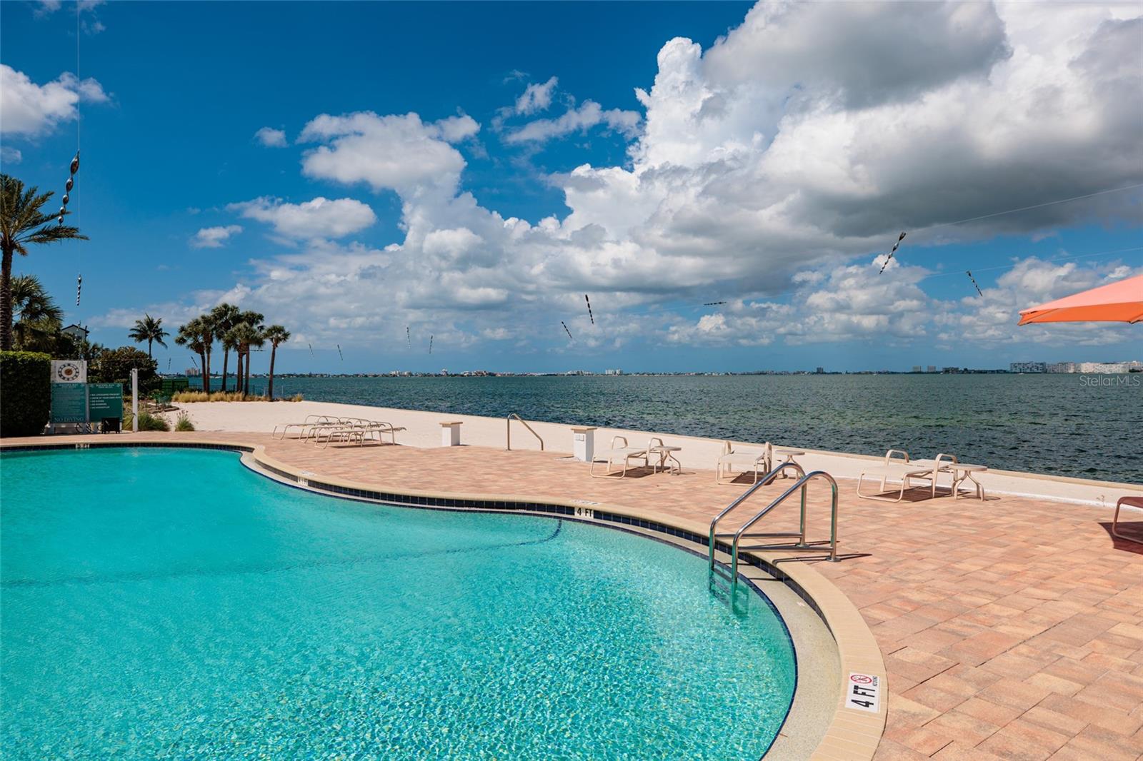 Pool w/Boca Ciega Bay views.