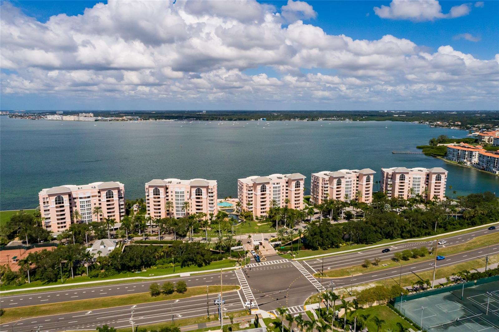 Gated community of Bacopa Bay with traffic light for community entrance & on the Pinellas Bayway to St Pete Beach.