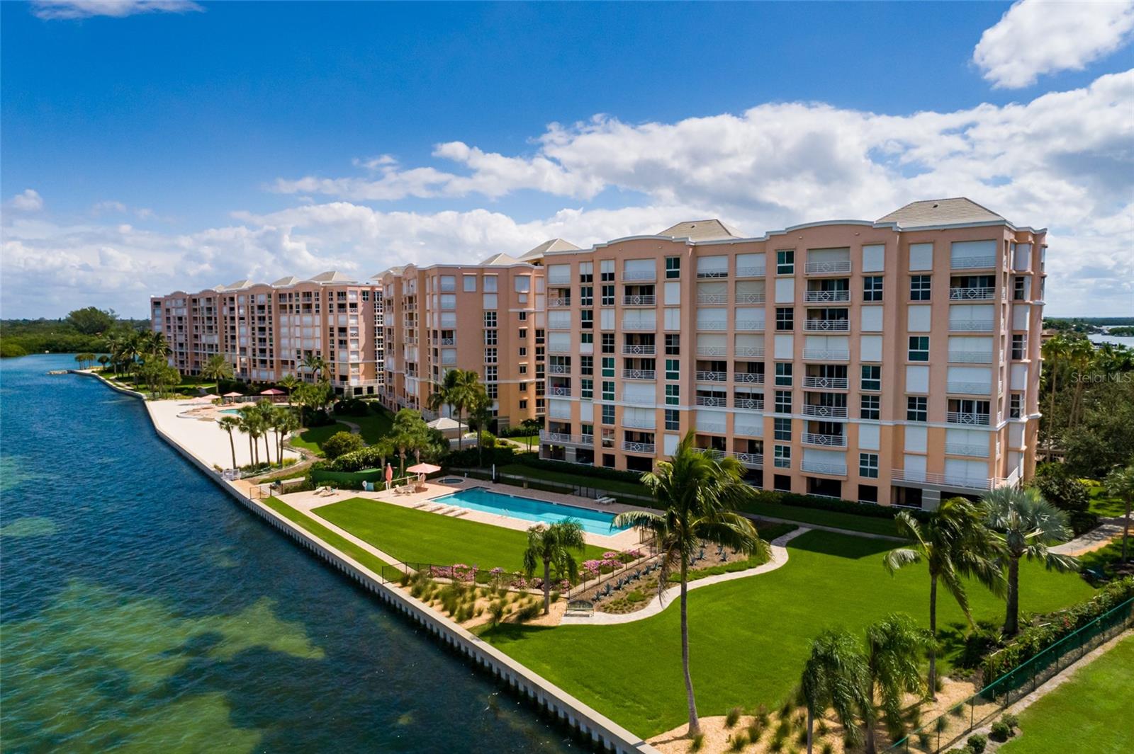 Lap pool & Bacopa Bay Condos.