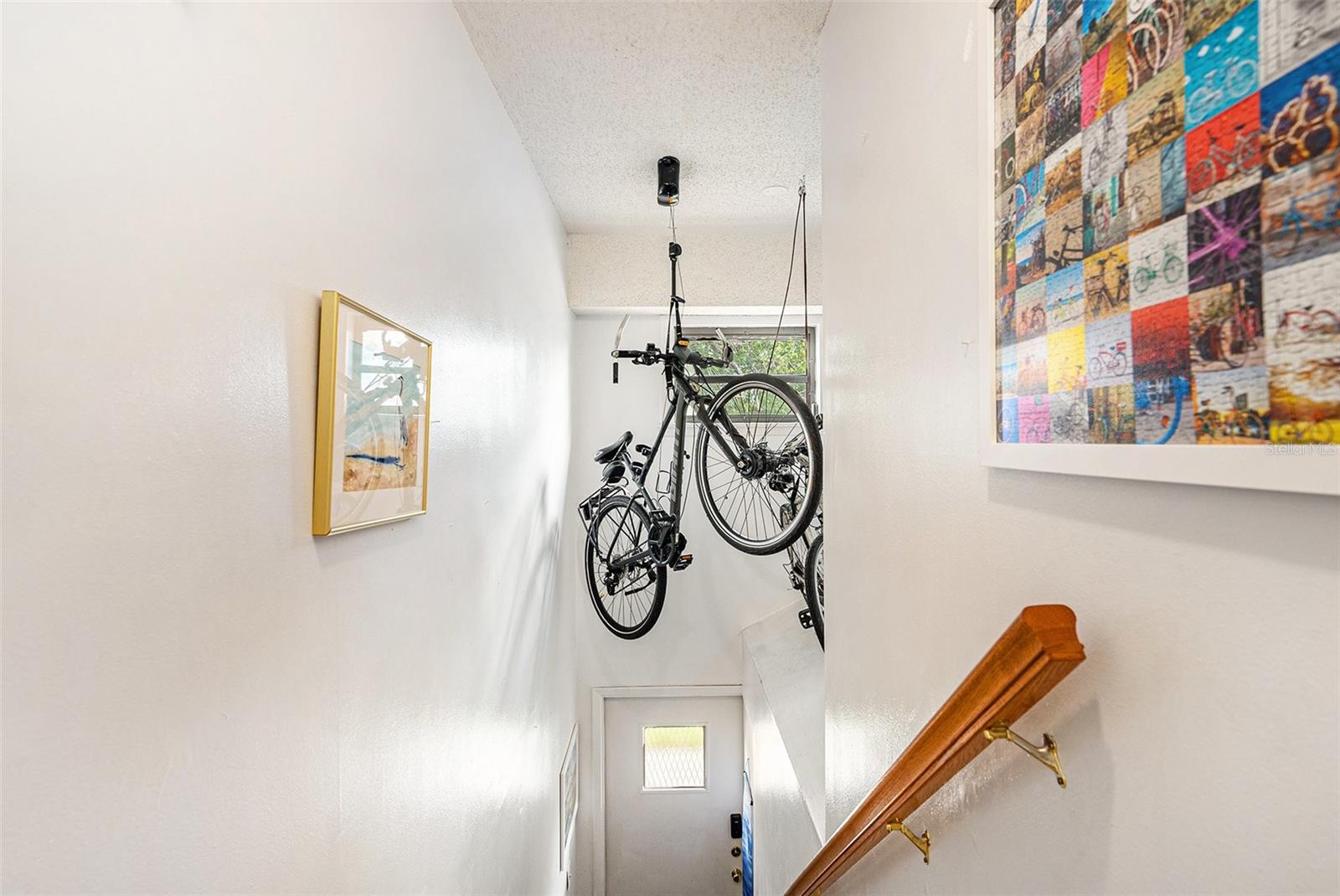 Entry Staircase with Bike/Kayak Pulley system for convenient storage