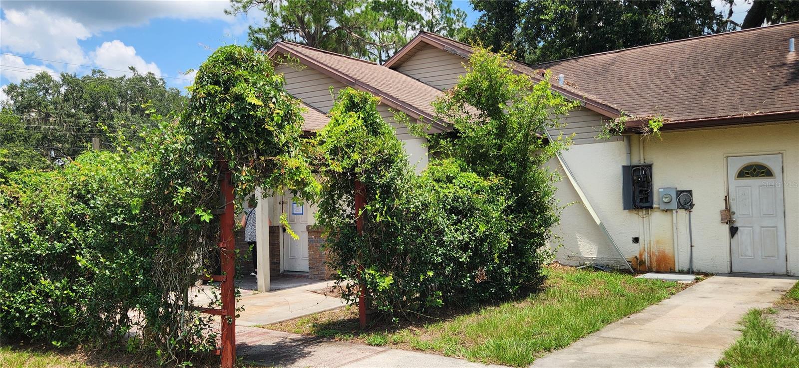 Right side of house