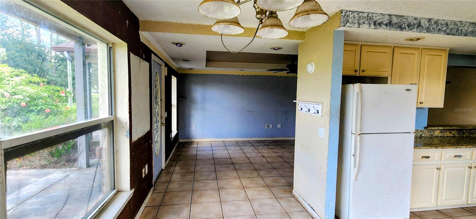 View of Kitchen and Living Room from Dining Area