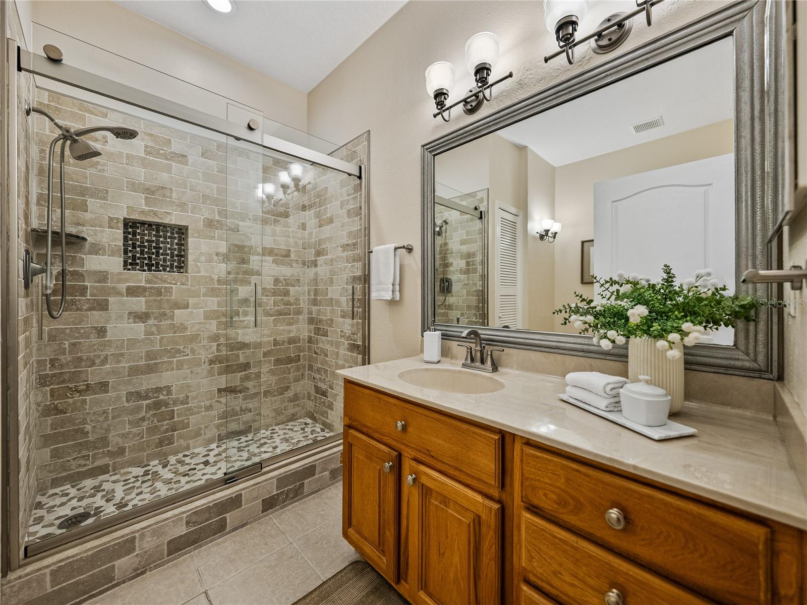 Updated master bathroom!