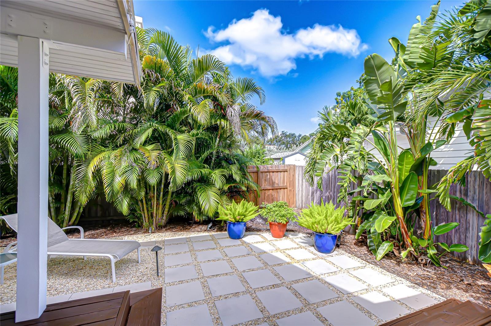 Private backyard oasis
