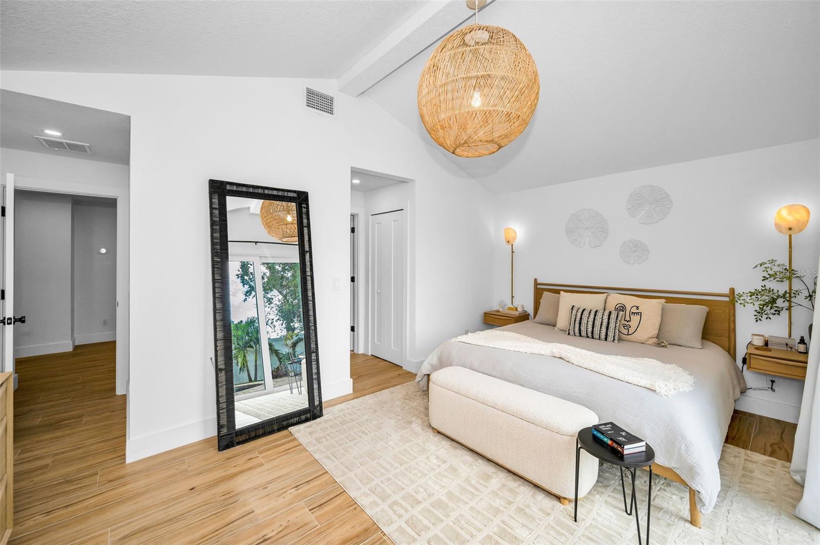 Primary Bedroom with Vaulted Ceiling