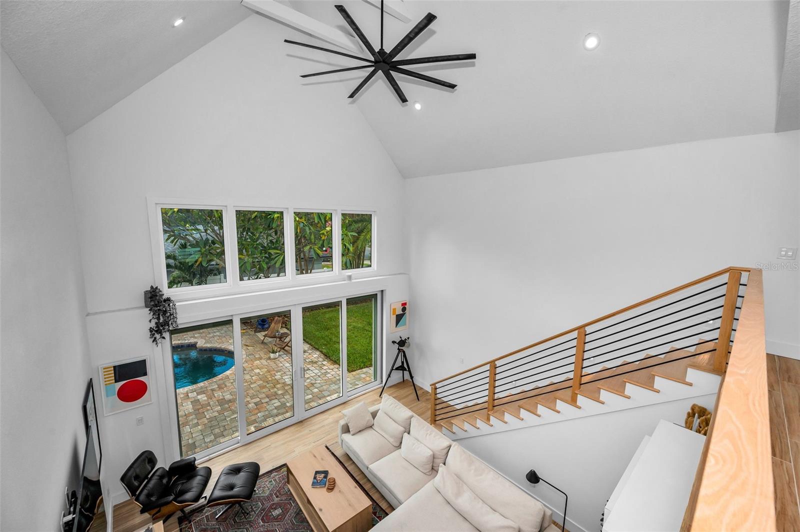 Vaulted Ceiling with Oversized Fan