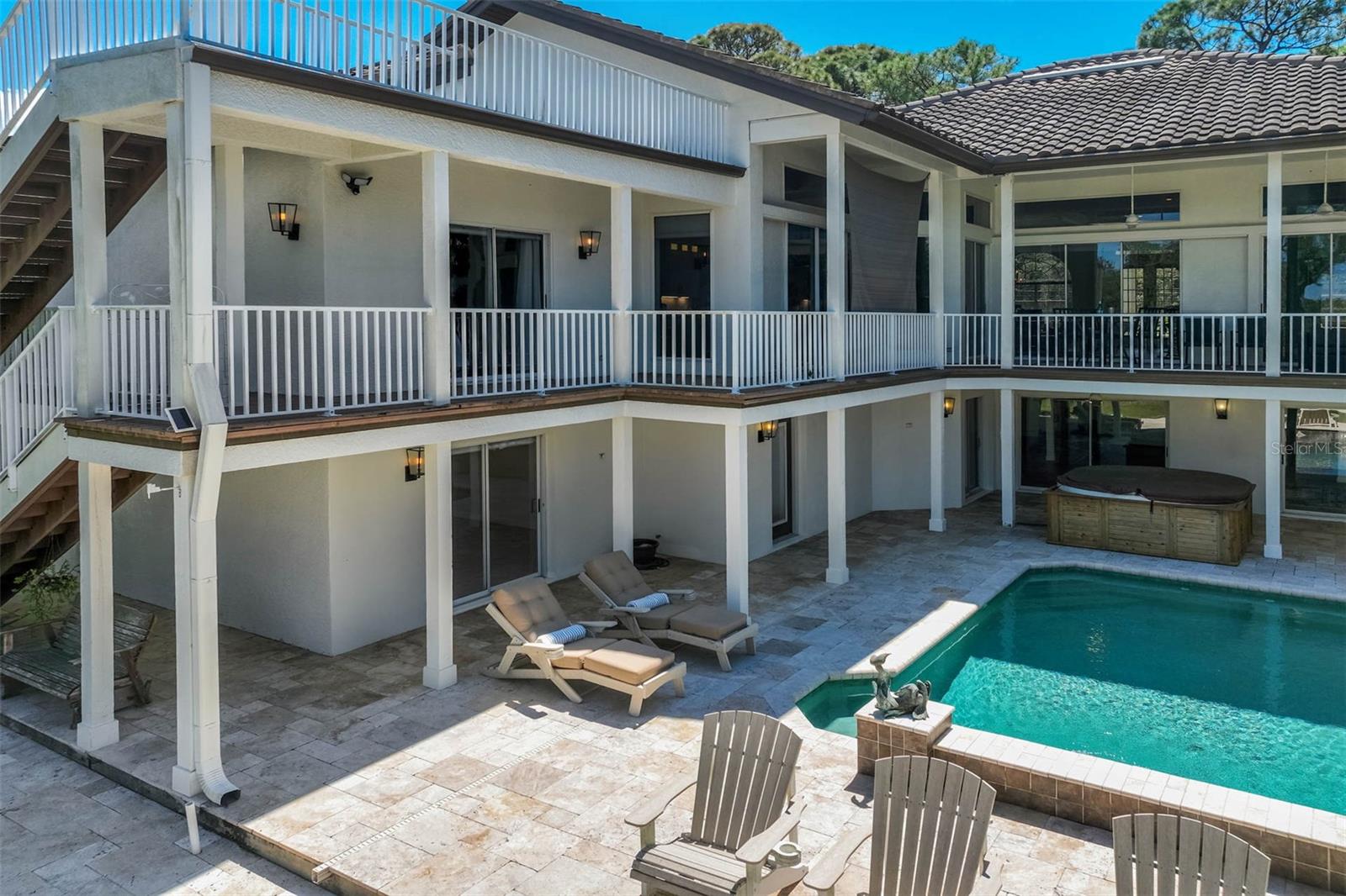 Balcony Overlooking Pool