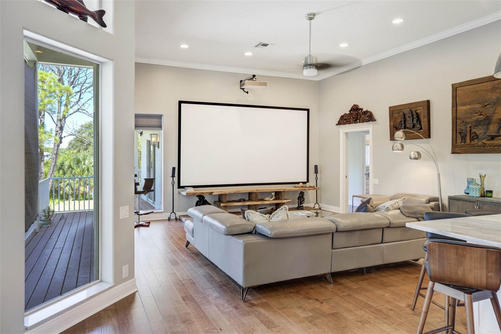 Projector Screen In Living Room