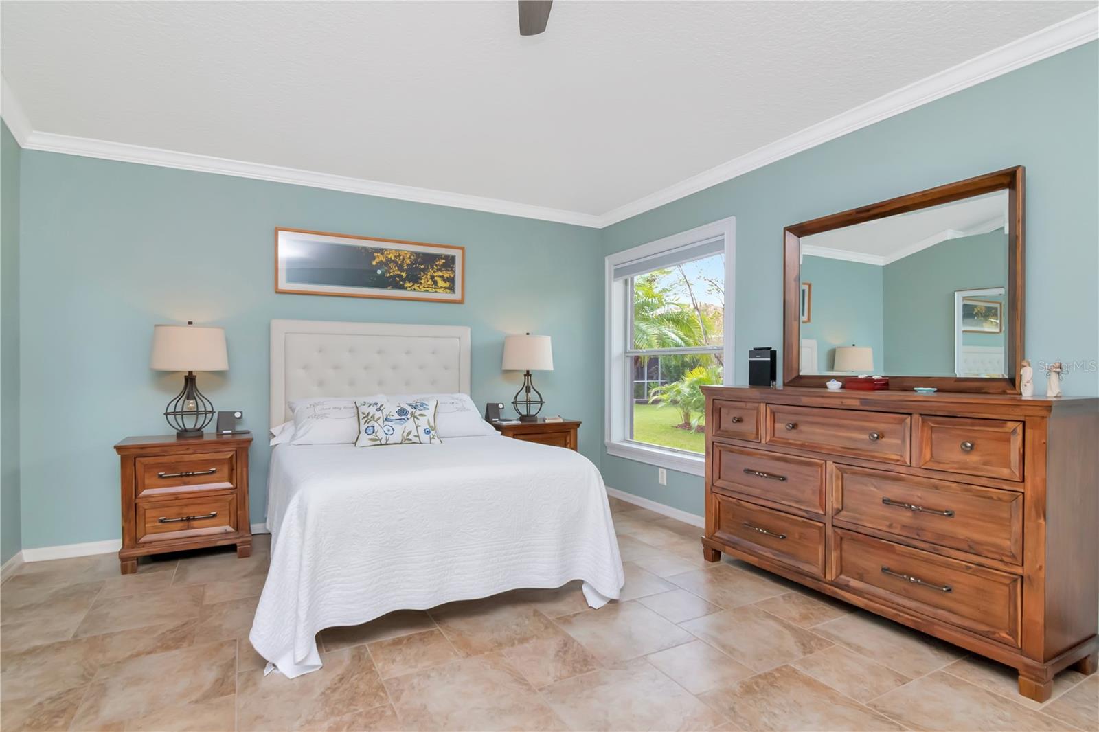 Primary bedroom offers privacy.