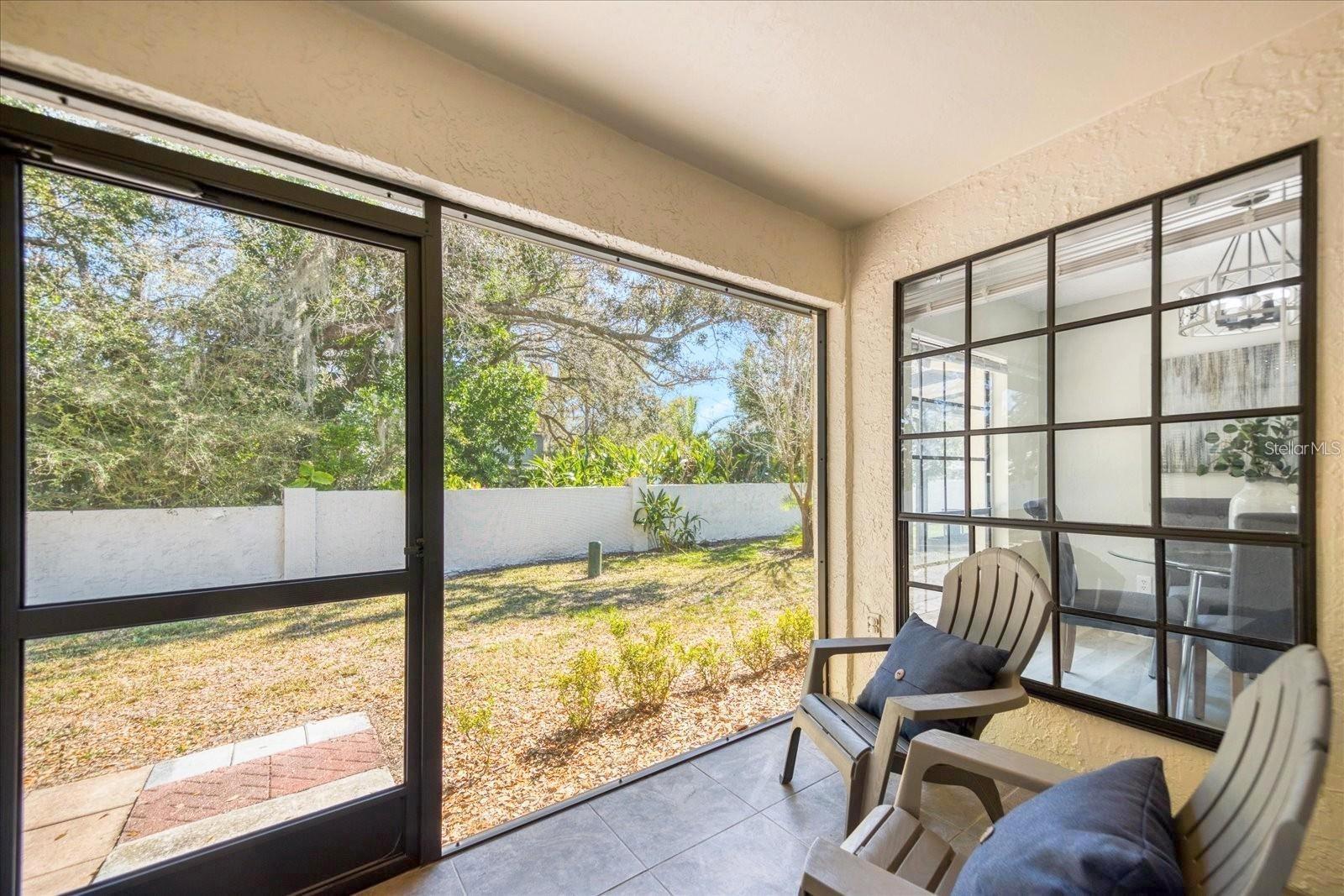 Enjoyment of your screened lanai is also improved by the unusual privacy of this back yard. Because this is a PUD instead of a condo, you can add a larger patio and/or more landscaping if you wish~