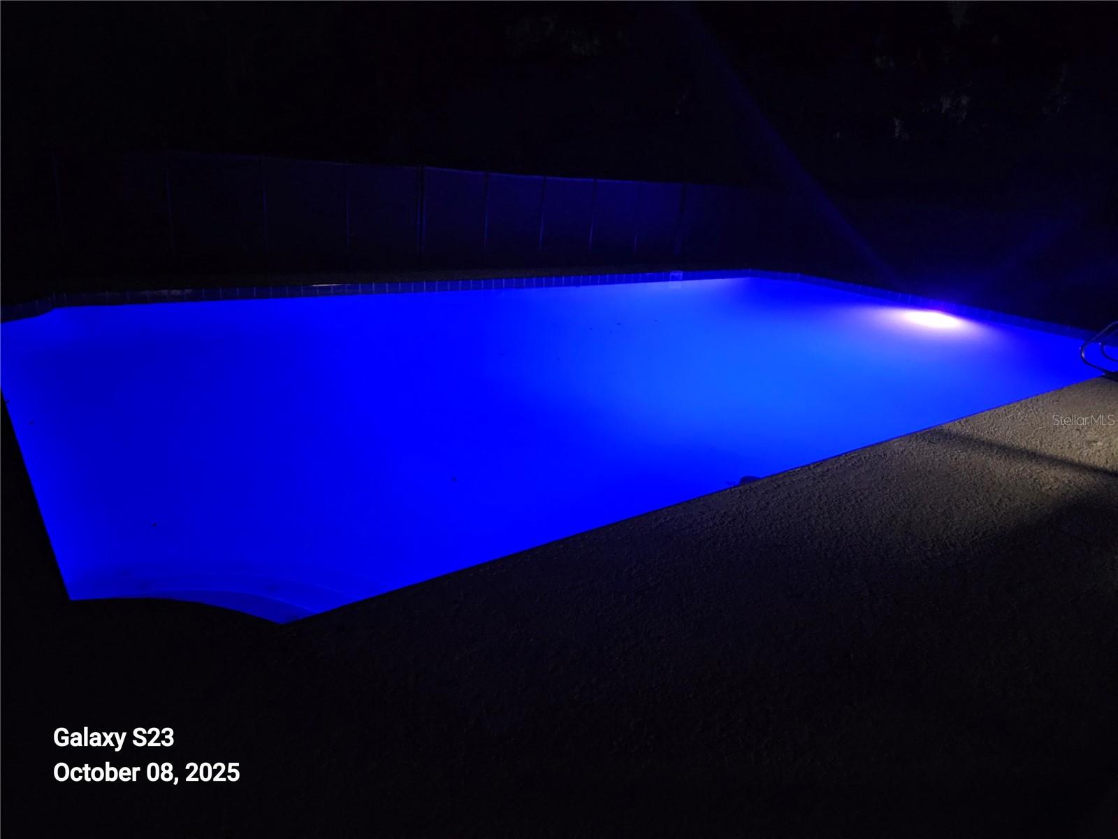 Lighted Pool in the evening
