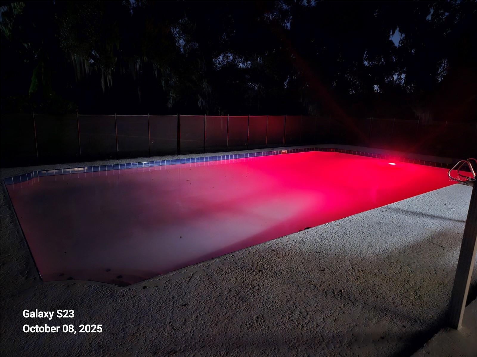 Lighted Pool in the evening