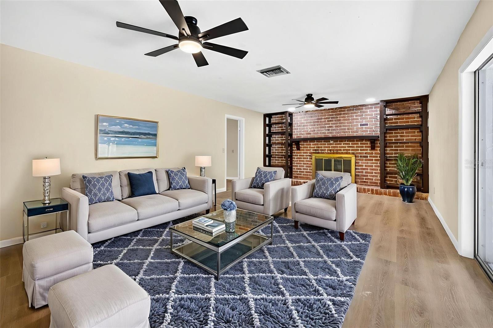 Family Room Virtually Staged