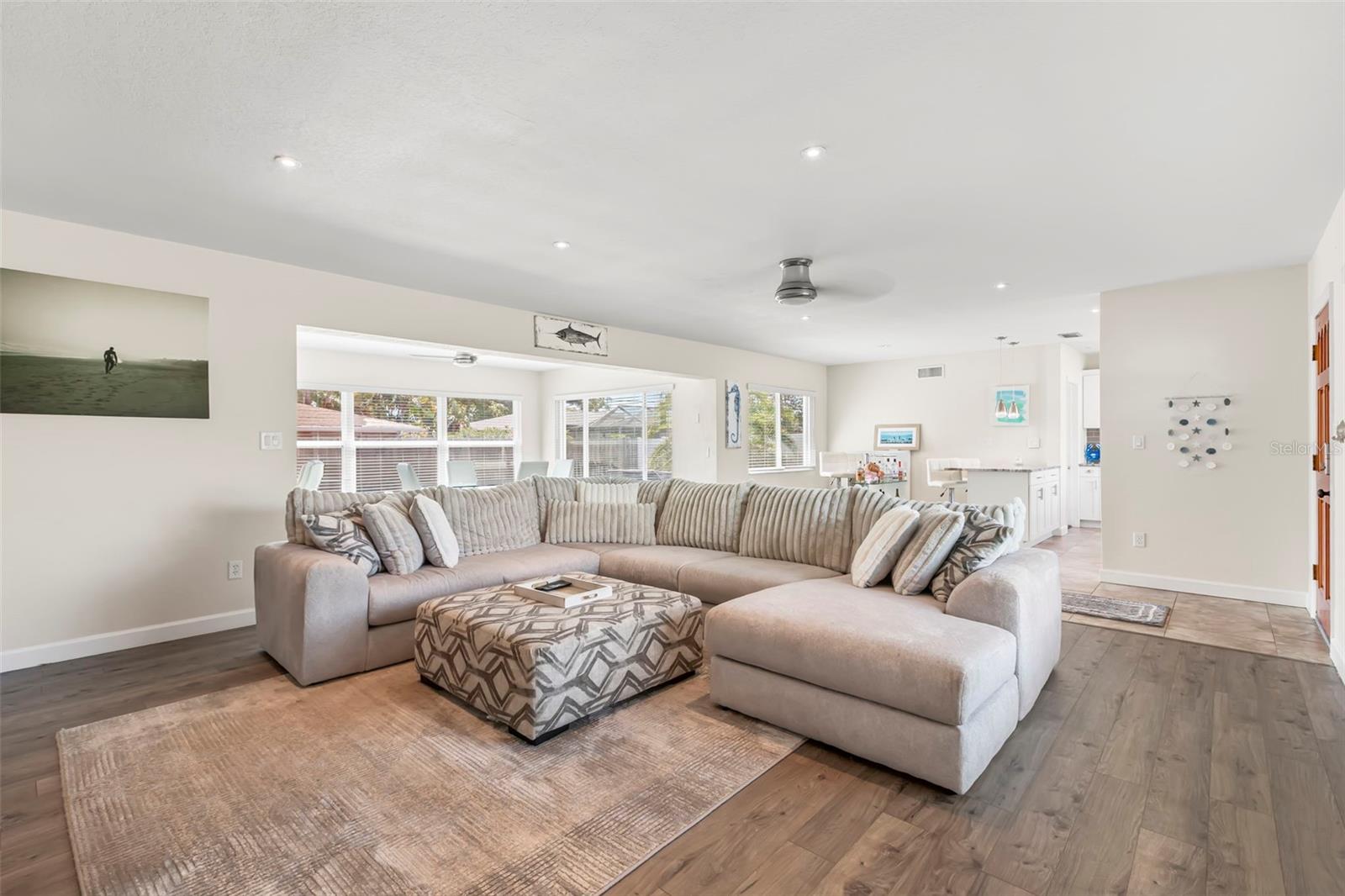 Spacious open and bright!! LVP and tile flooring througout!