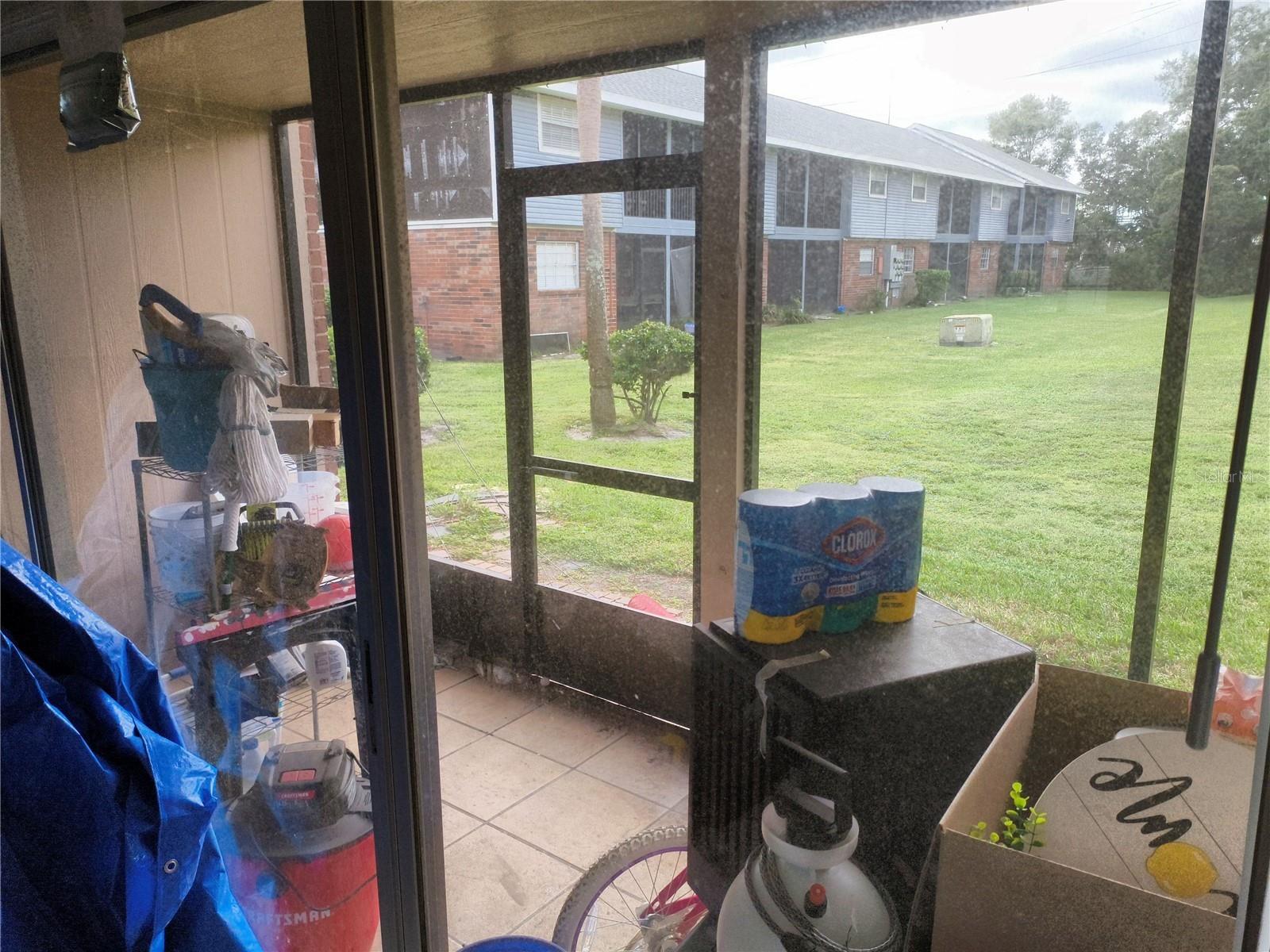 lovely screened patio was recently completed, providing a lovely private outdoor space