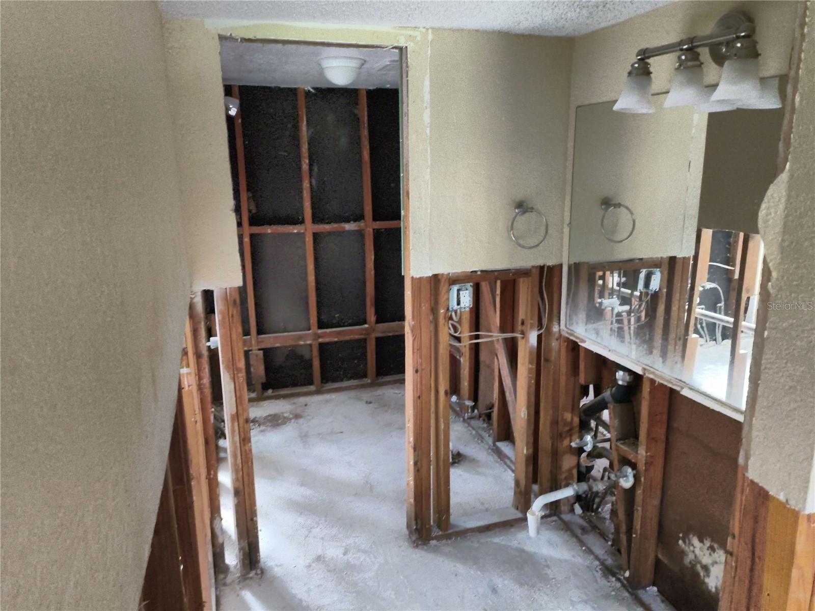 Primary bathroom with separate shower/toilet room and space for a double vanity