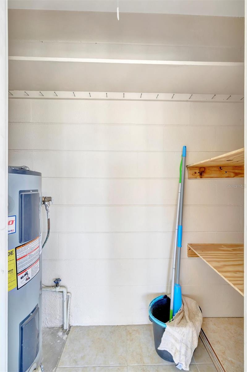 The Storage in the front patio.