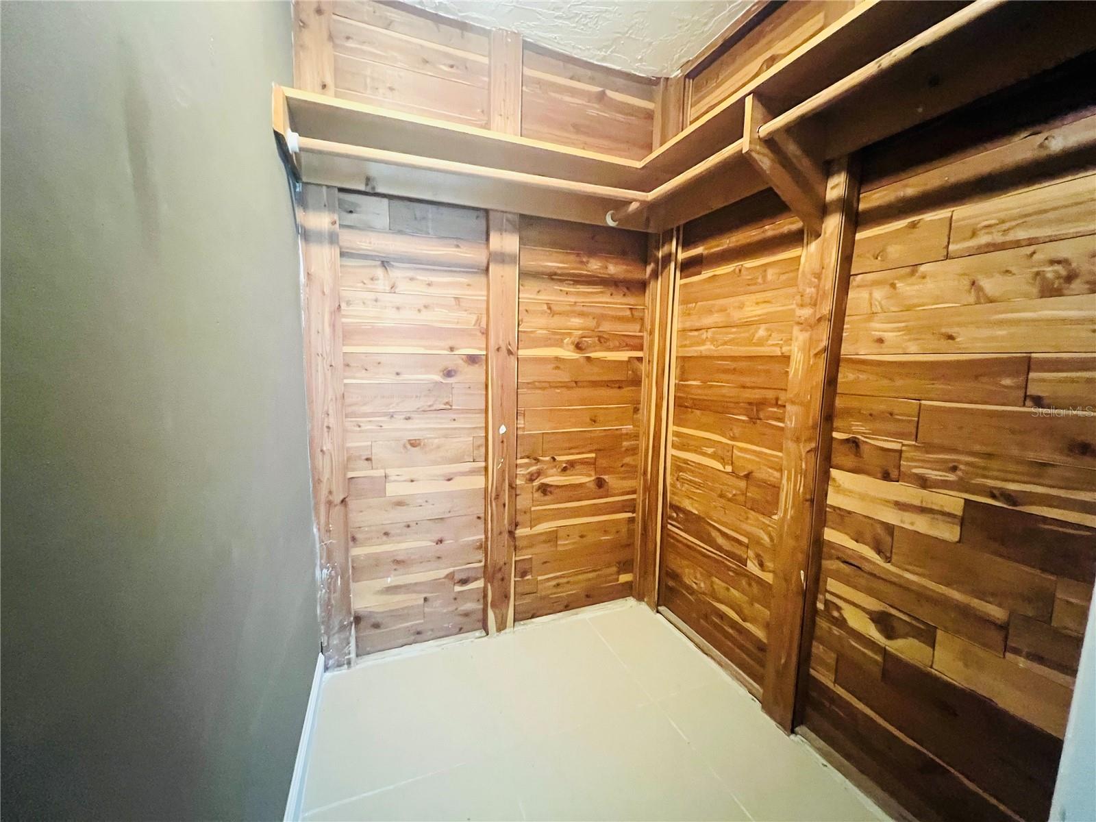 WALKIN CLOSET IN MASTER