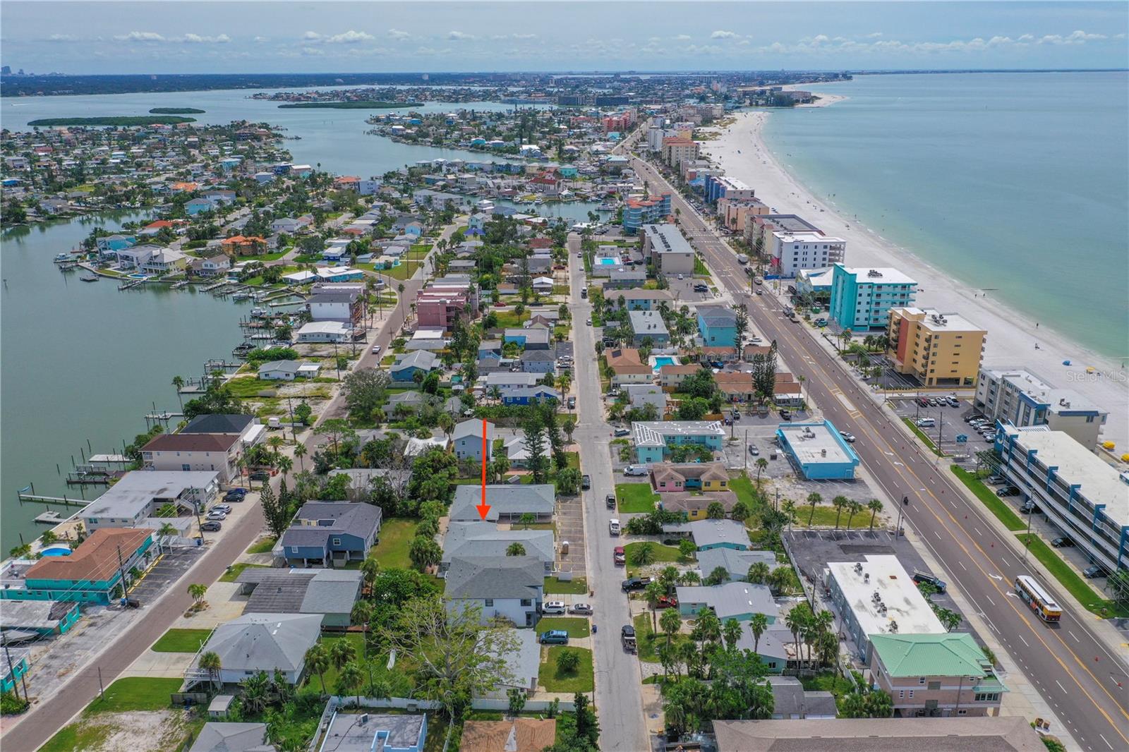 Aerial view south