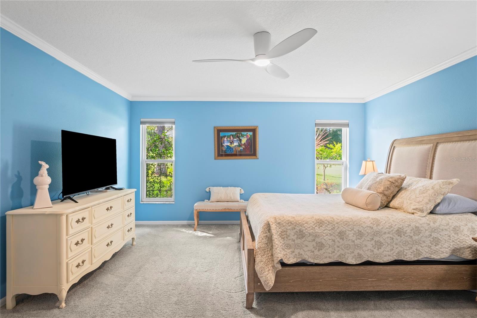 main bedroom with 2 windows