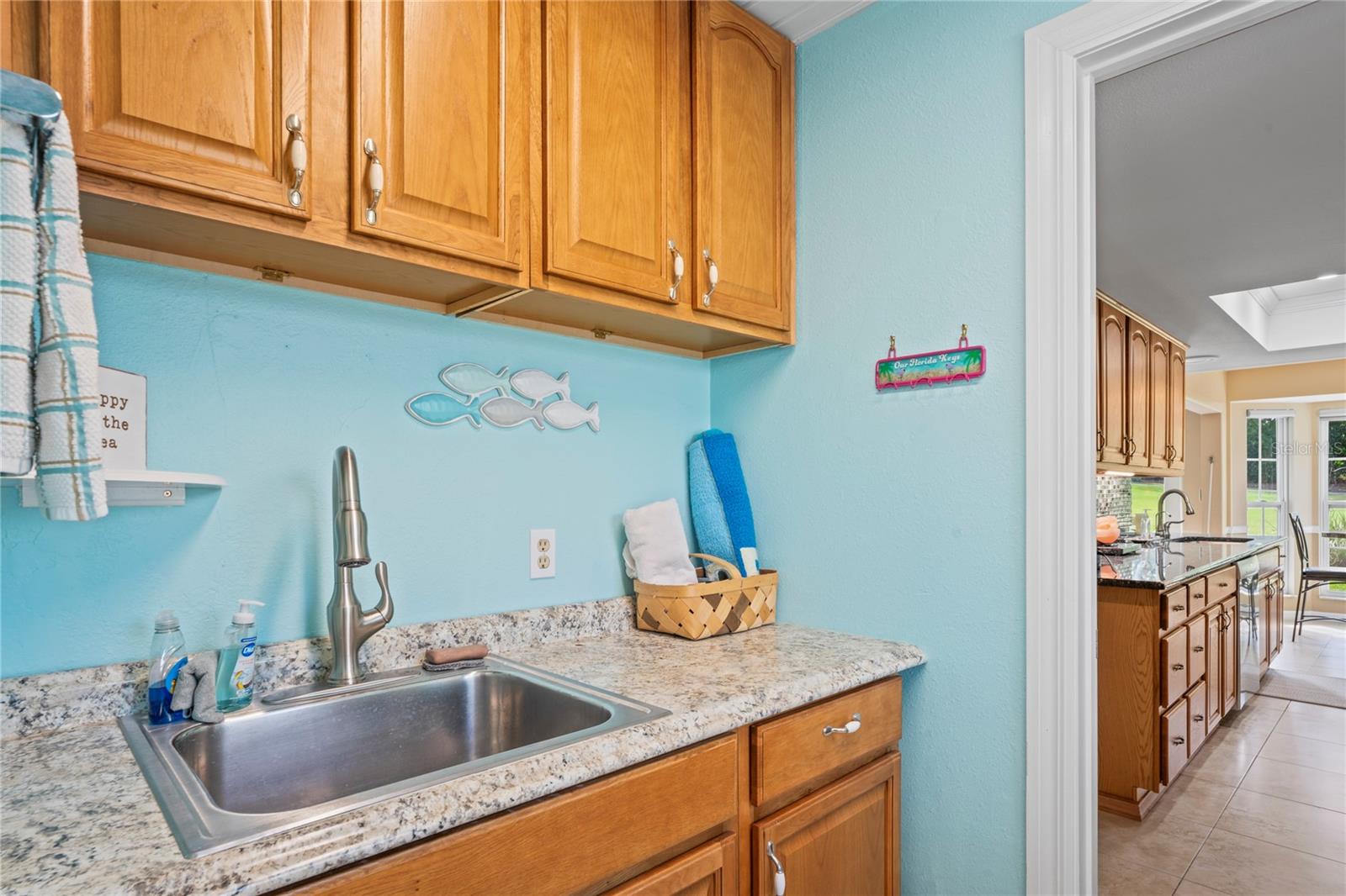 sink and cabinets