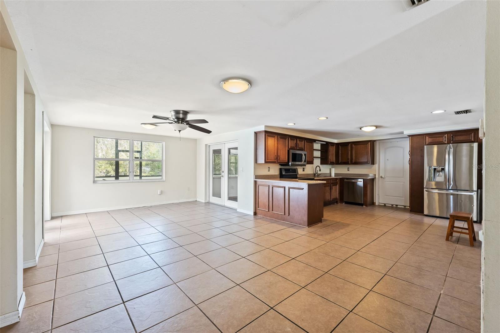 Family room and kitchen combo!