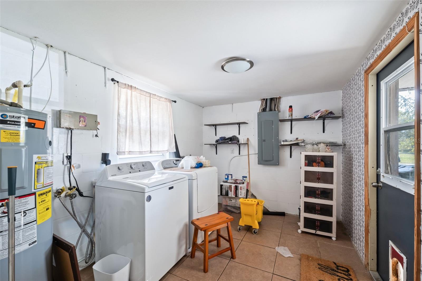 Oversized, inside laundry room!