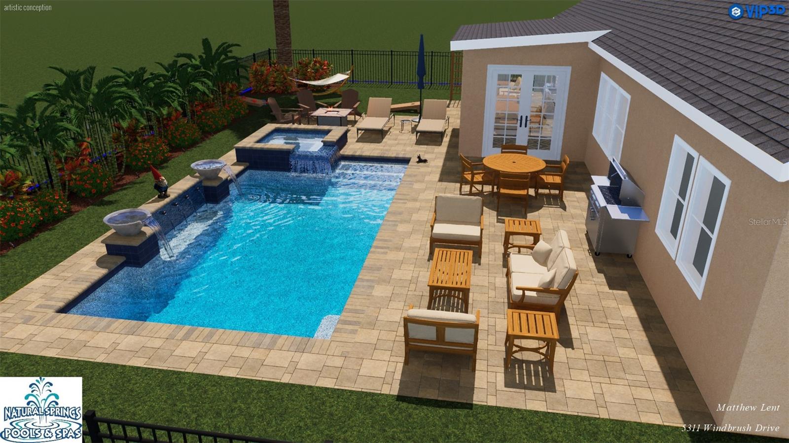 Proposed Pool Design by Natural Springs Pools.