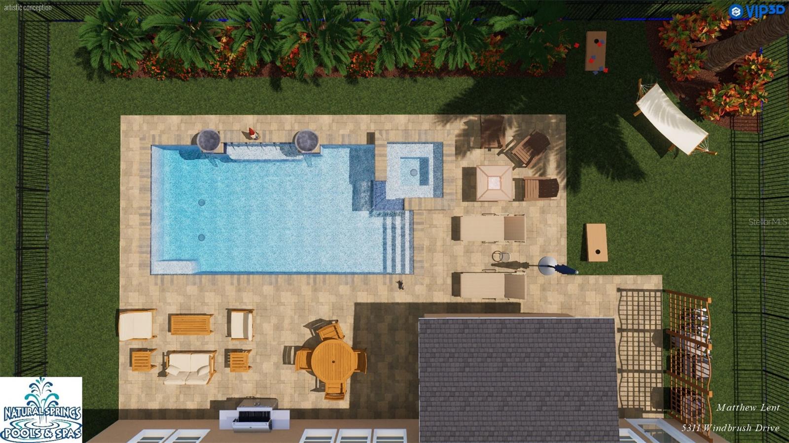 Proposed Pool Design by Natural Springs Pools.