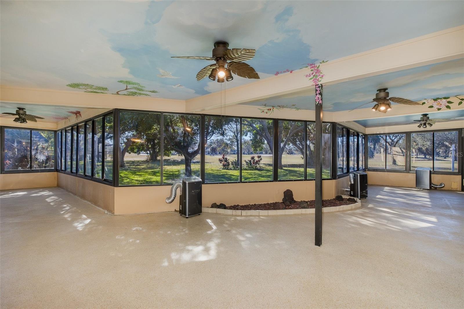 Handpainted mural ceiling