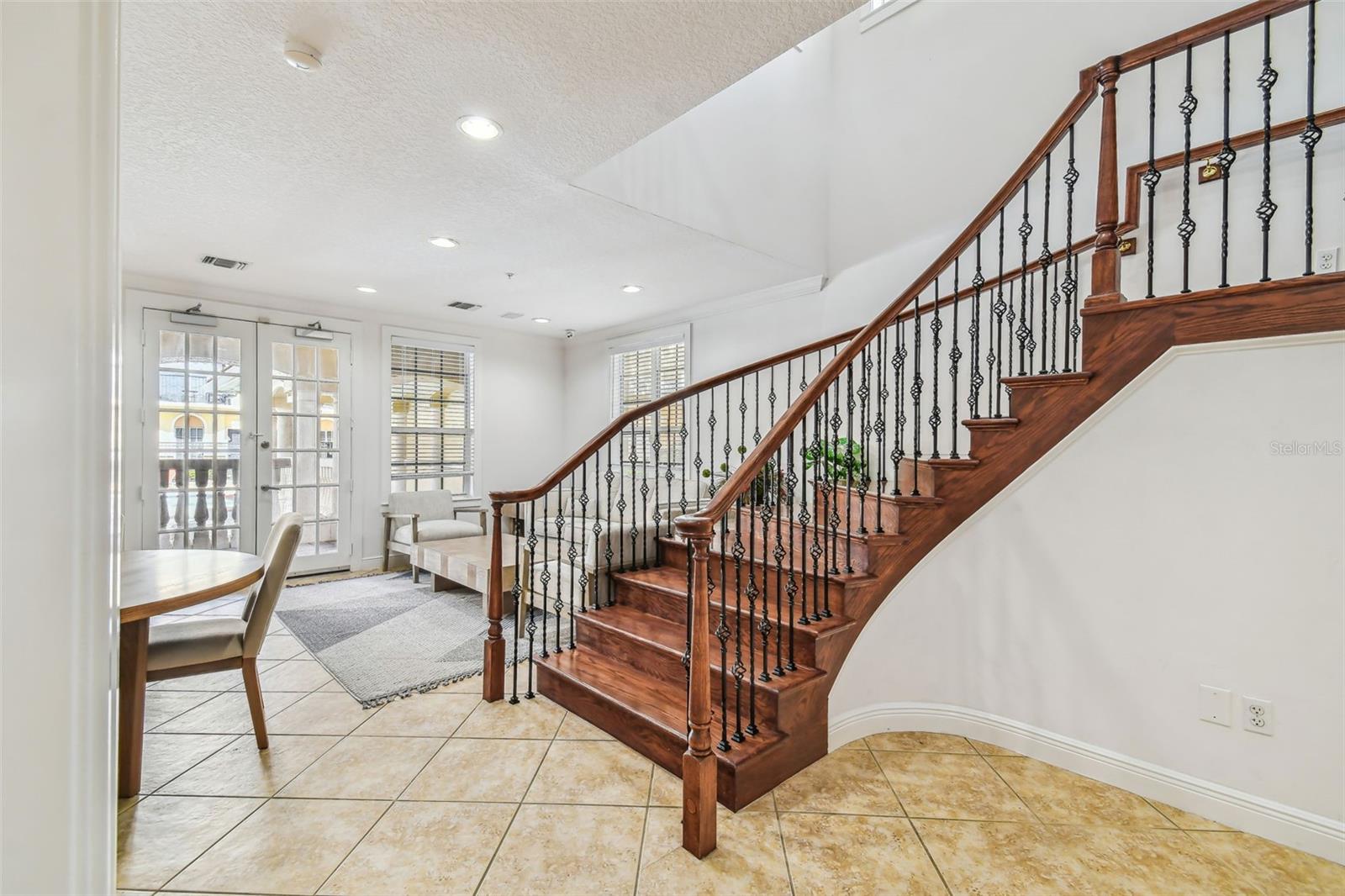 Upstairs to the Fitness Center