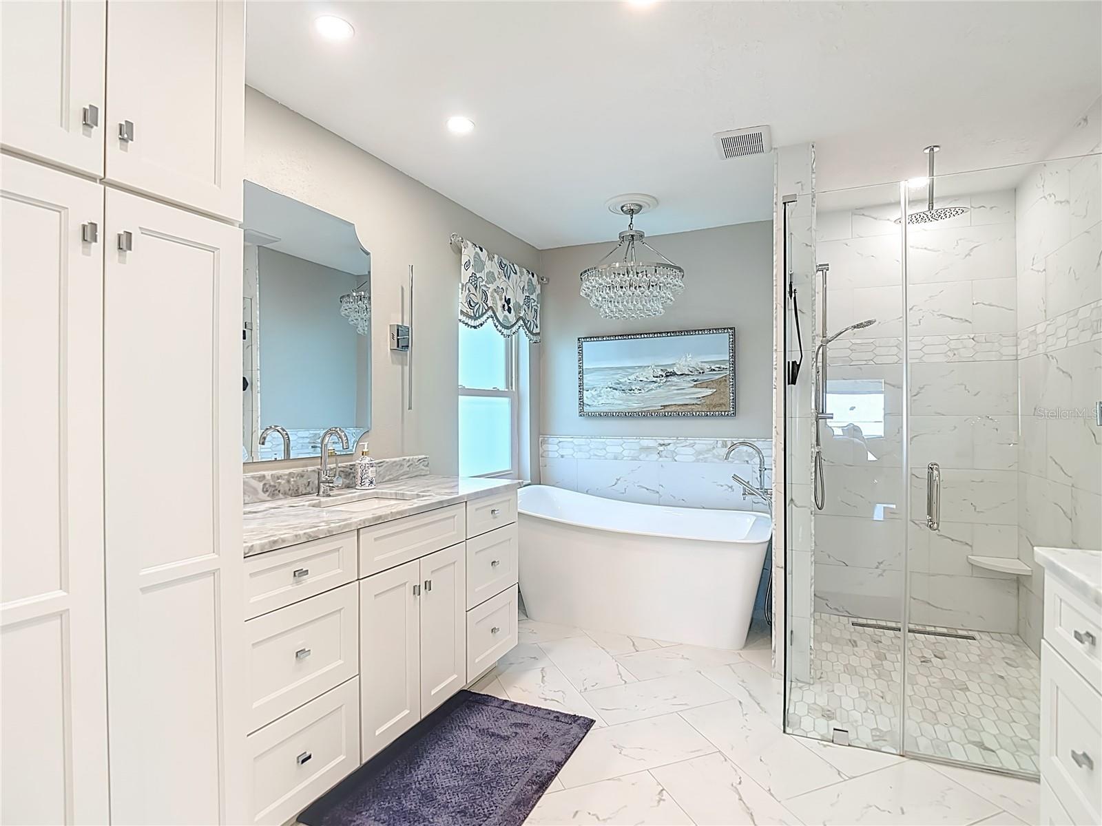 Completely remodeled primary bath