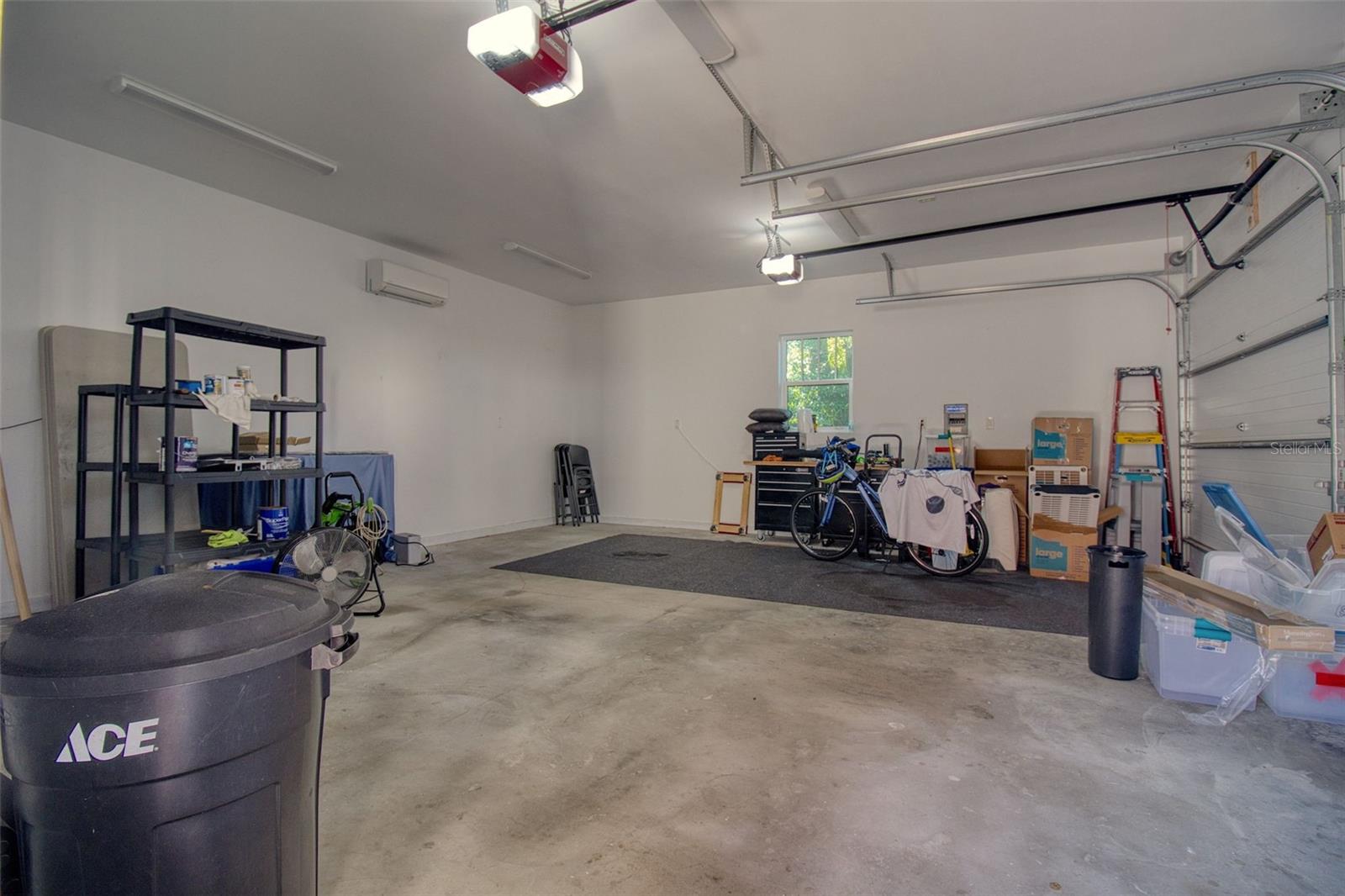 AC split unit in garage