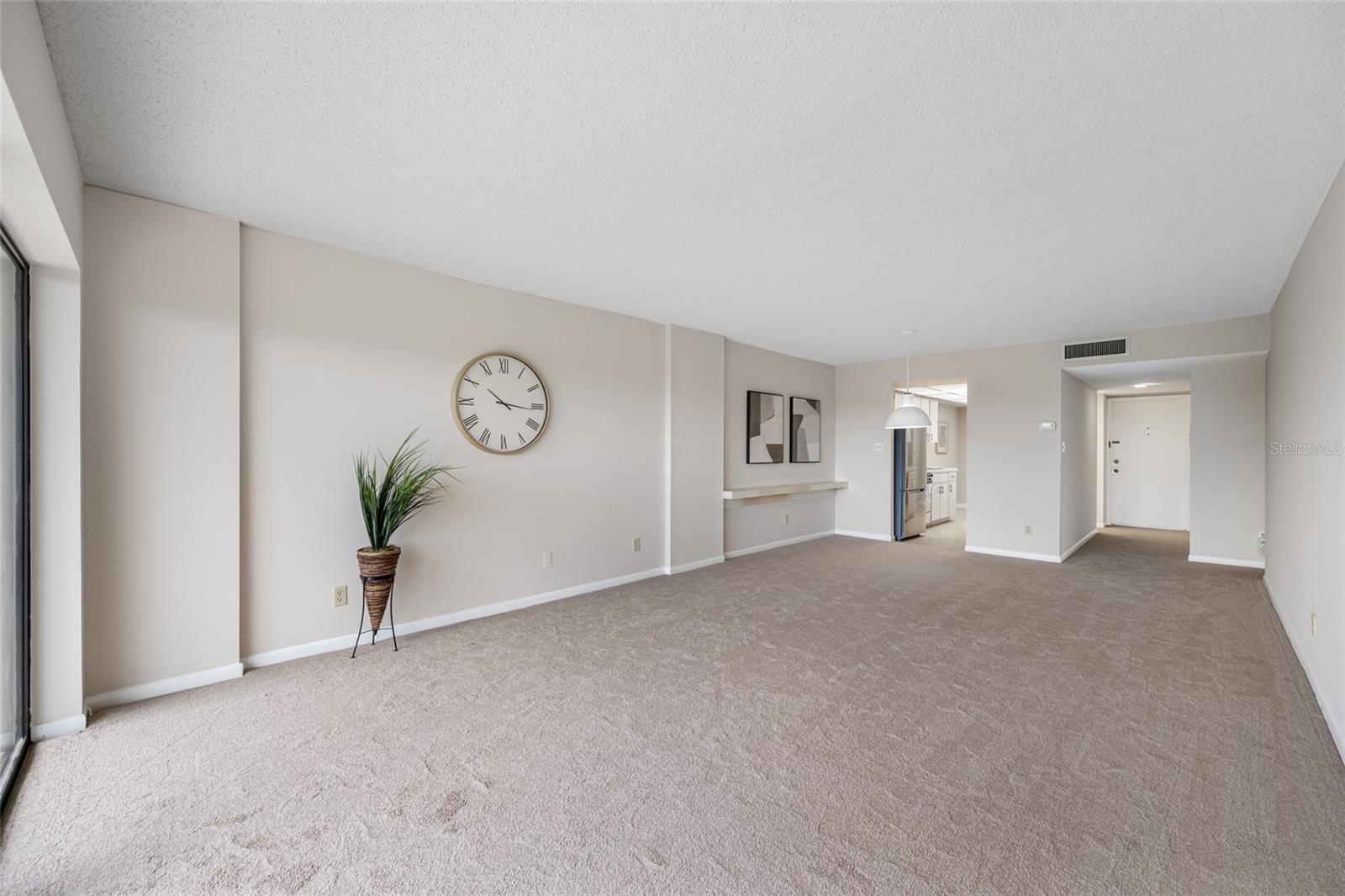 Living-Dining area offers open layout