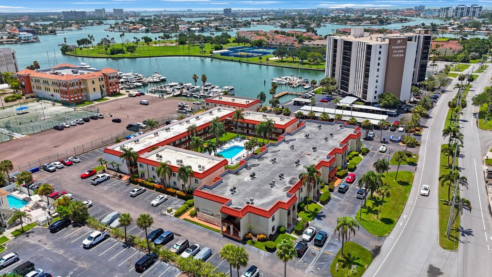 Aerial View of Treasure Island Villas