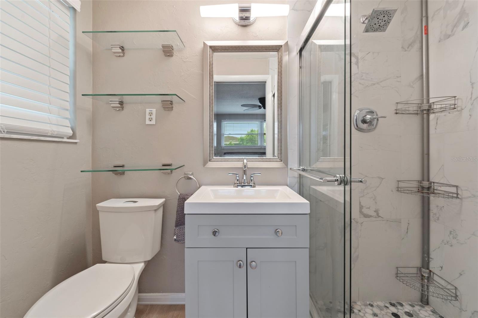 Guest ensuite bathroom with stand up shower