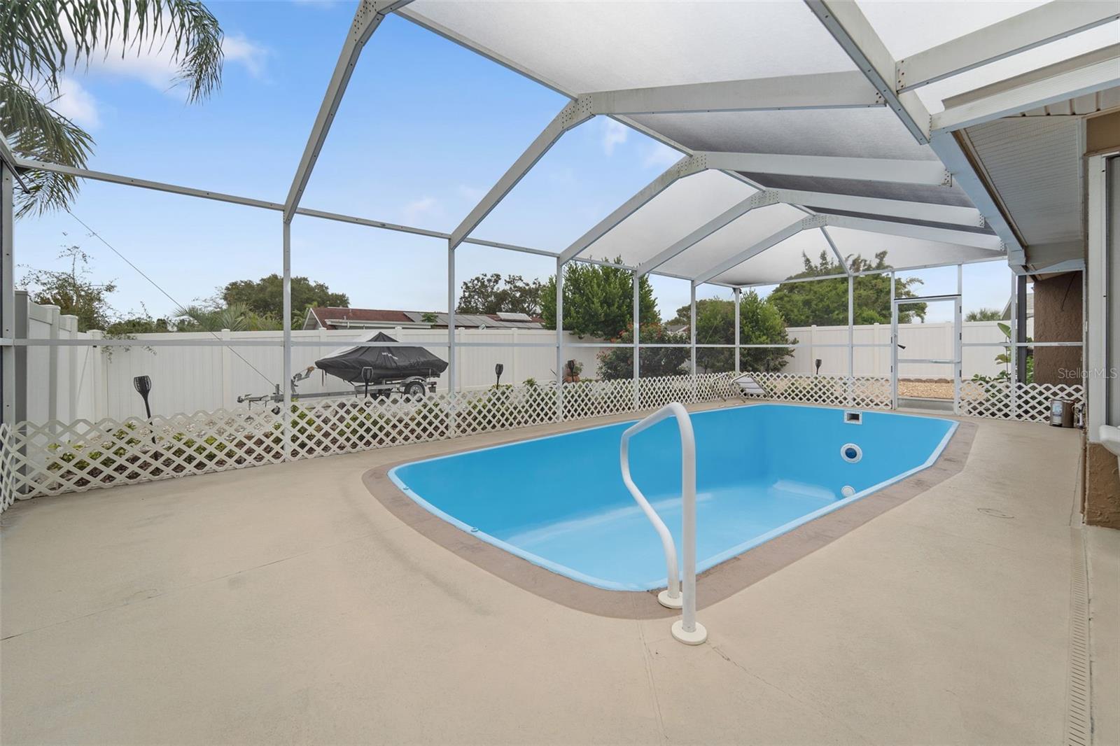 Freshly resurfaced pool