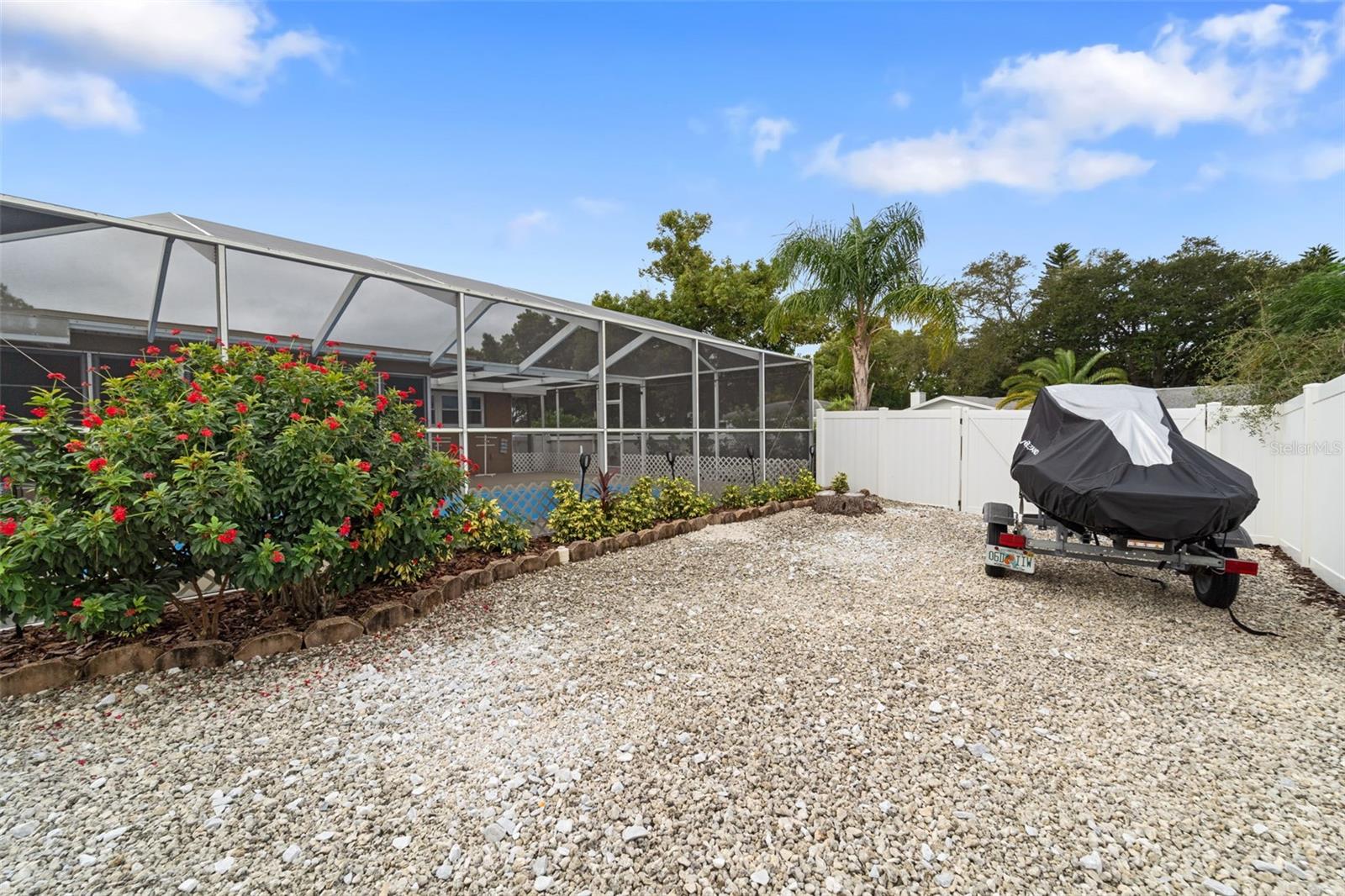 Parking thru side gate for RV, jet ski, etc