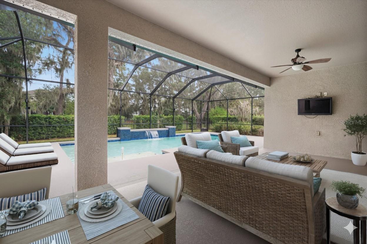 Staged Outdoor Living Area